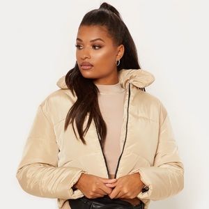 PrettyLittleThing cropped puffer jacket
